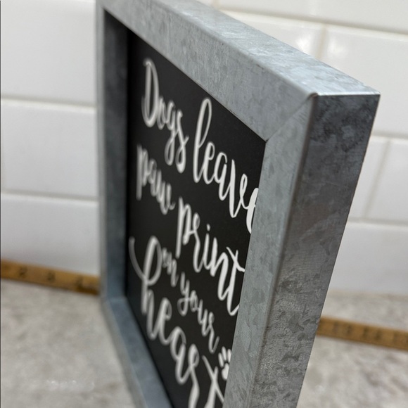 Black and Silver Dog Quote Wall Art 10” x 10” - Picture 5 of 7